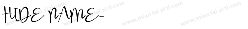 HIDE NAME字体转换